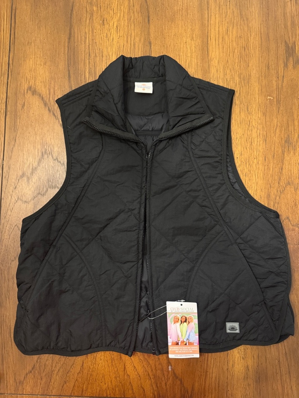 Quilted Black Sleeveless Puffer Vest